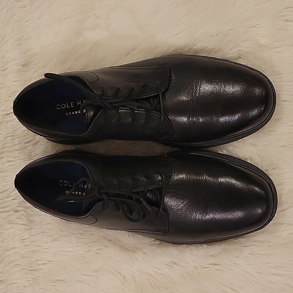 Cole Haan Men's Grand Tour Plain Oxford Black Dress Shoe Size 8 - Picture 2 of 9